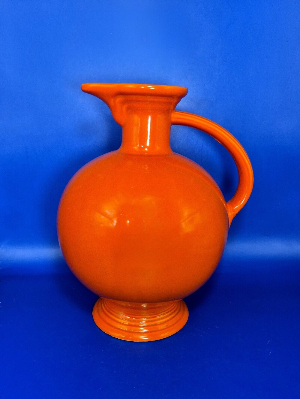 Vintage Fiesta Carafe Pitcher Original Radioactive Red 1930s No Lid